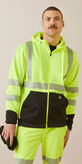 Rebar WorkTek Hi-Vis Full Zip Hoodie Front